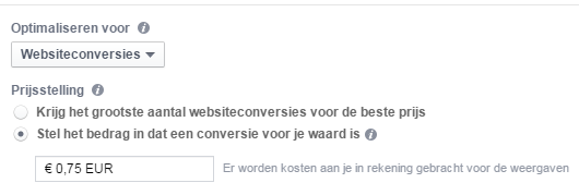Optimaliseren voor FB ads